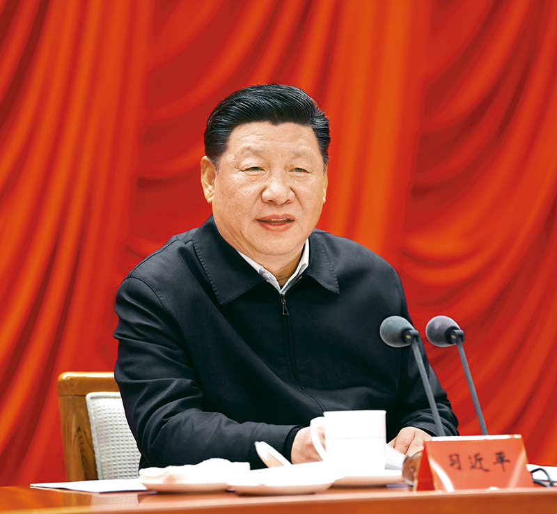 　　2019年1月21日，省部级主要领导干部坚持底线思维着力防范化解重大风险专题研讨班在中央党校开班。中共中央总书记、国家主席、中央军委主席习近平在开班式上发表重要讲话。 新华社记者 饶爱民/摄
